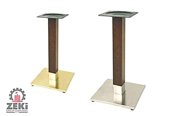 Ahşap Kolonlu Kaplamalı Masa Ayağı